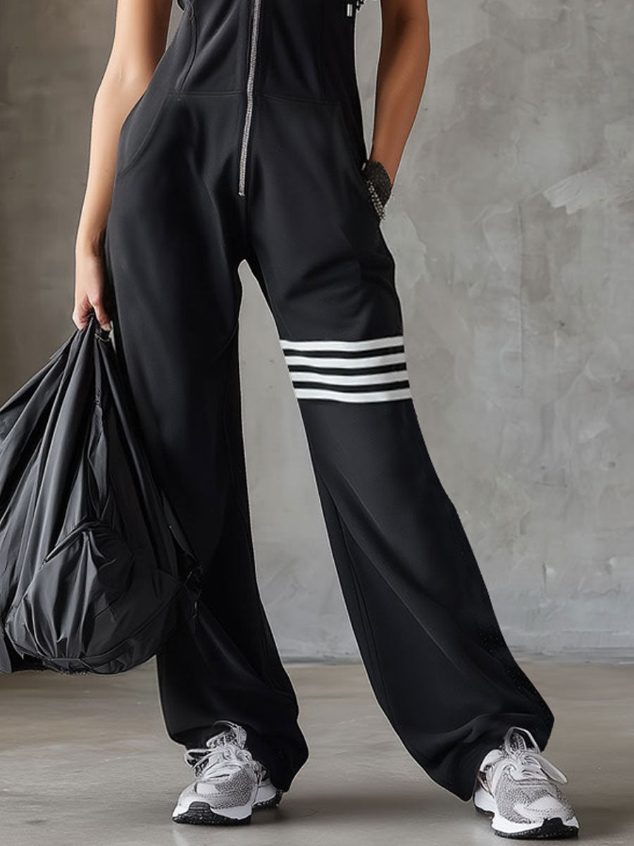 Antonina | Giada · Dres sportowy w stylu retro z kapturem i paskami