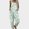 Jolanta | Kombinezon w stokrotki - niebieski