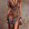 Martina | Plisowana sukienka midi boho