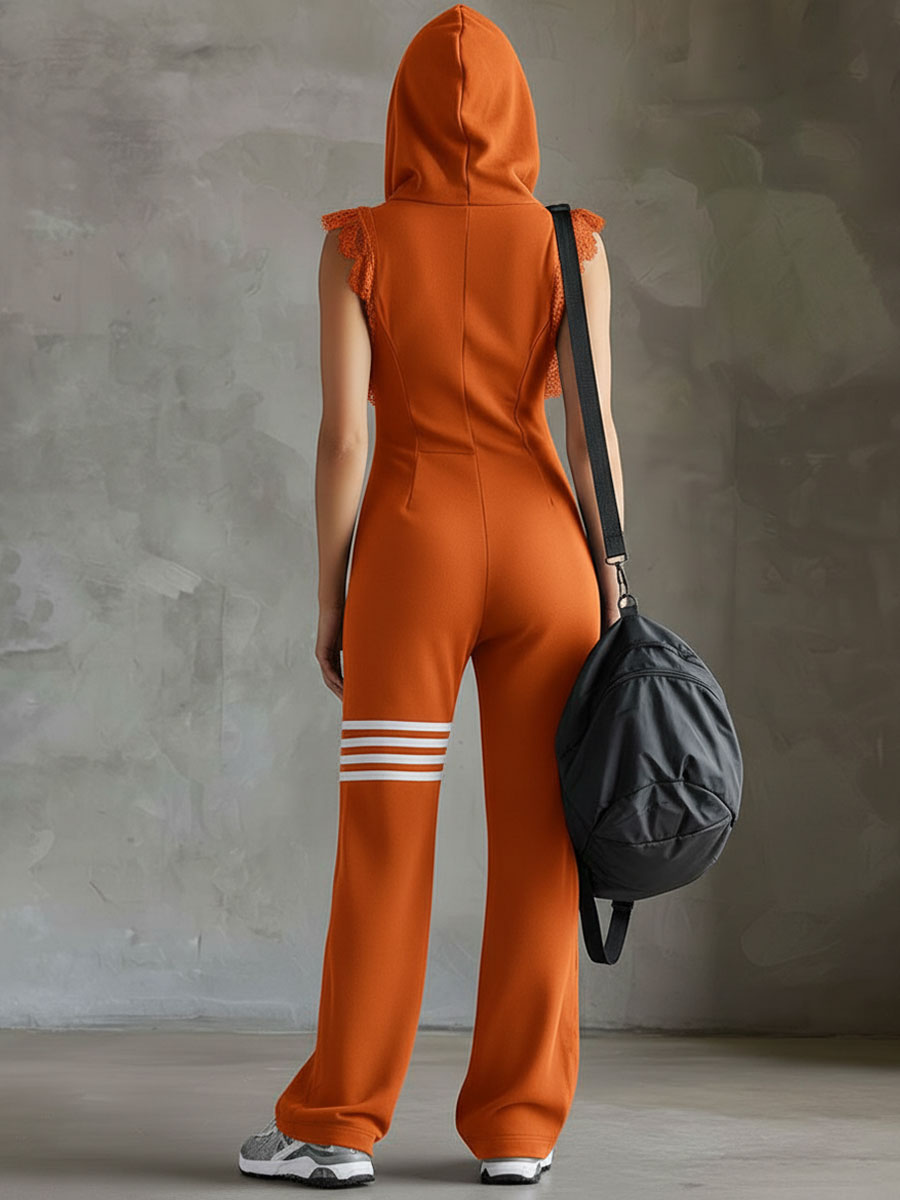 Antonina | Giada · Dres sportowy w stylu retro z kapturem i paskami