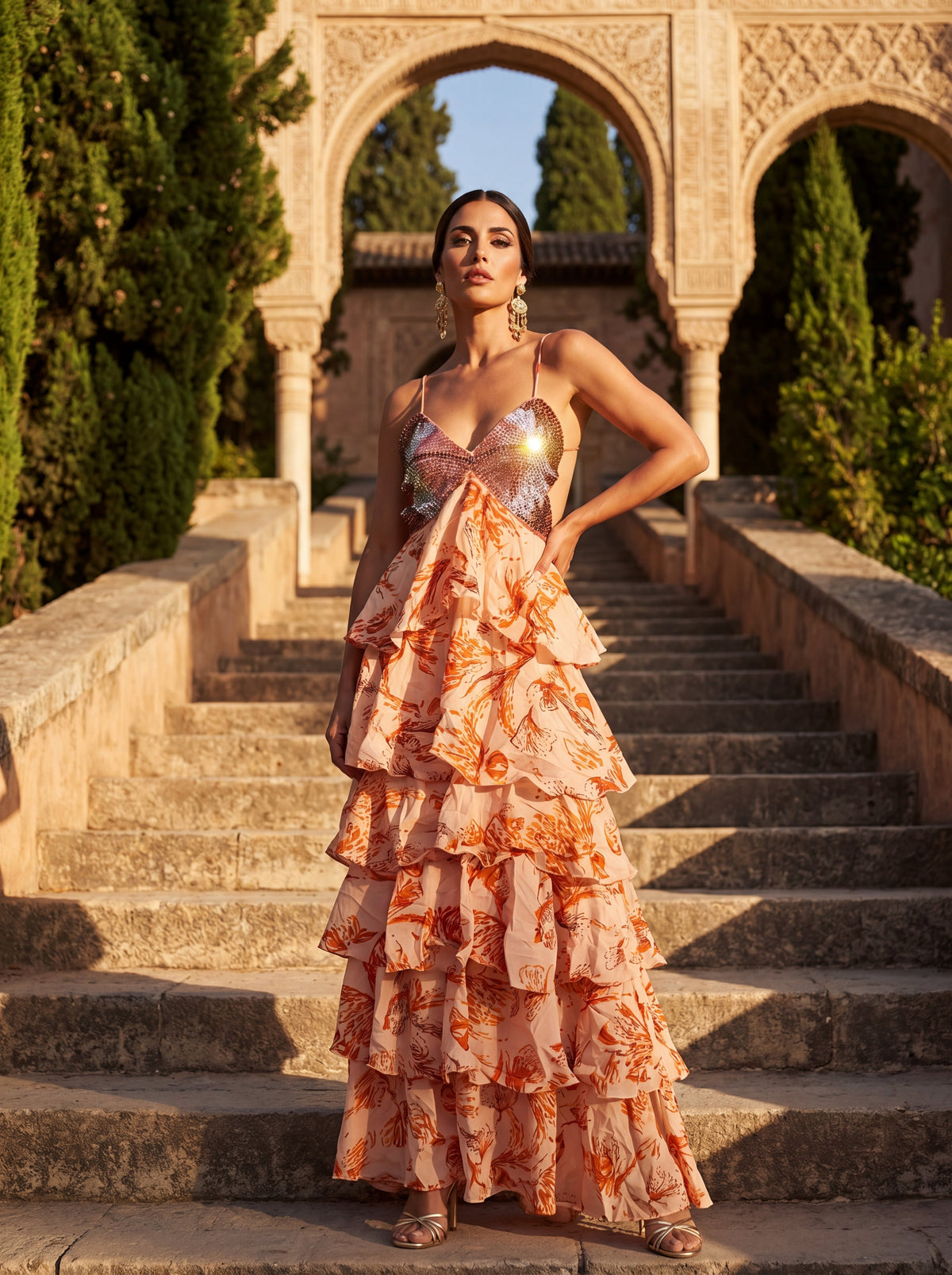 Dorota | Elegancka jedwabna sukienka Ibiza