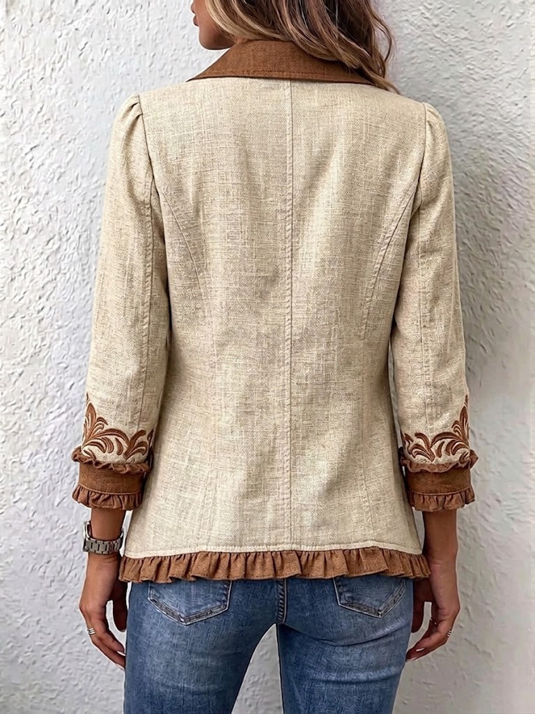 Alicja | Vintage, artystyczna, kwiecista, marszczona kurtka