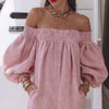 Amara | Sukienka off-shoulder z bufiastymi rękawami