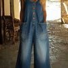 Ruth | Kombinezon jeansowy z bawełny spranej w stylu vintage